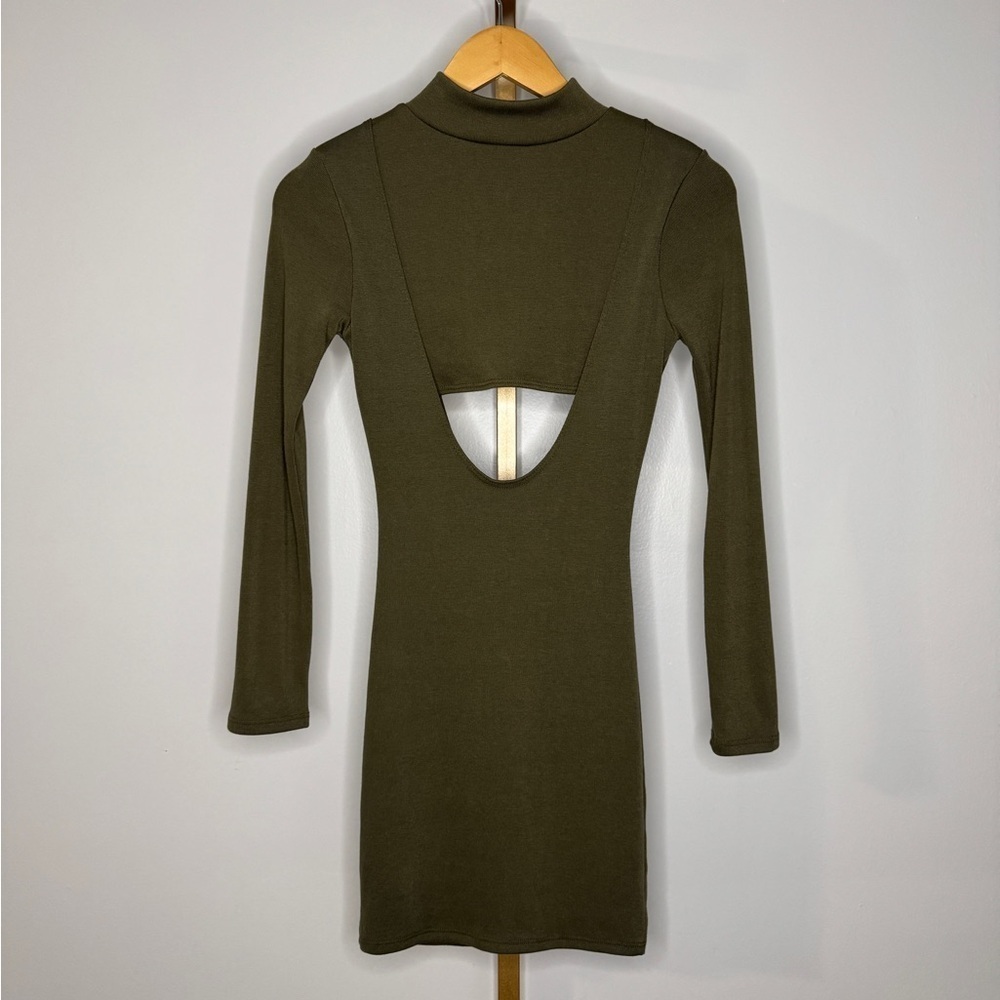 Olive Green Longsleeve Mini Dress